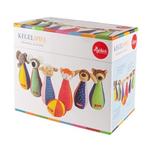 SIGIKID 49520 Kegelspiel Soft PlayQ Mädchen und Jungen Babyspielzeug empfohlen ab 3 Monaten mehrfarbig