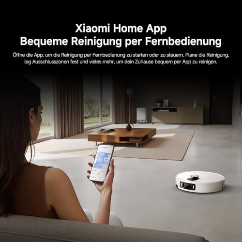 XIAOMI Robot Vacuum 5 Pro Saugroboter mit Wischfunktion, 20.000Pa, Ausfahrbarer Mopp & Seitenbürste, Selbstreinigende All-in-One Basisstation, KI-Navigation, App & Sprachsteuerung