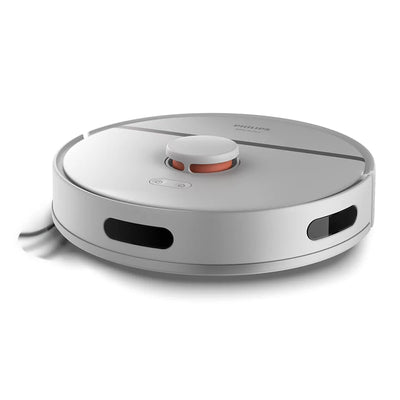 PHILIPS Homerun Serie 3000 Saugroboter mit Wischfunktion, ultrastarke Saugleistung (4.000 Pa), Lasernavigation, 200 Min. Laufzeit, Staubsauger Roboter für Teppiche & Tierhaare, App, Weiß, XU3000/02