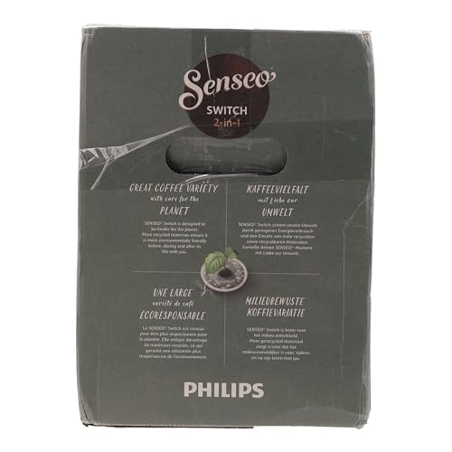 Philips Senseo Switch Pad- und Filterkaffeemaschine, 2-in-1-Brühtechnologie, 1-Liter-Wasserbehälter, 7 Tassen in einem Durchgang, Weiß (HD6592/04)