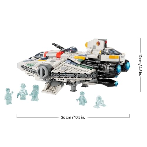 LEGO 75357 Star Wars Ghost & Phantom II Set mit 2 aus Bausteinen gebauten Ahsoka-Fahrzeugen, baubares Raumschiff-Spielzeug mit 5 Charakteren, darunter Jacen Syndulla und Einer Chopper-Droidenfigur