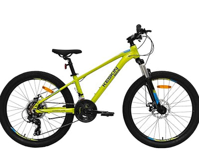 Keskin HT MTB1 24" Kinder Mountainbike – 21-Gang, 2.35" Luftreifen, Scheibenbremsen, Aluminiumrahmen, Neongrün