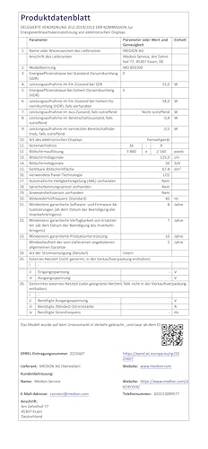 MEDION 125,7 cm (50 Zoll) Ultra HD Fernseher (Smart-TV, HDR10, VIDAA Store, Netflix, Prime Video, Disney+, DAZN, Paramount+, HbbTV, PVR, Bluetooth, MD 850200)