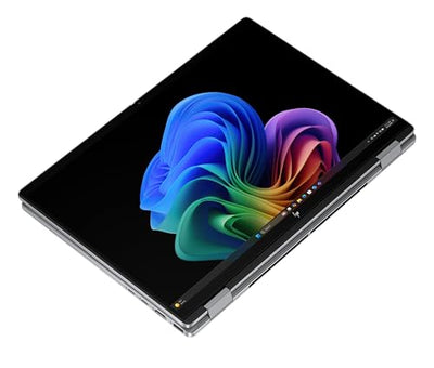 HP OmniBook X Flip 2in1 Next Gen AI Laptop | AMD Ryzen AI 7 350 (8C) | dedizierte NPU für KI | 50 NPU Tops | Copilot+ PC | 14" WUXGA 1920x1200 Touchscreen | 16GB | 512GB SSD | Win11 | QWERTZ | Silber