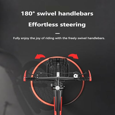 Zusammenklappbare Mountainbikes Für Ältere Kinder, Neue 20-Zoll-Fahrräder Für Jungen Und Mädchen, Fahrrad Mit Rahmen Aus Kohlenstoffstahl, Verstellbarer Lenker Und Sitzhöhe Sky Blue,22"