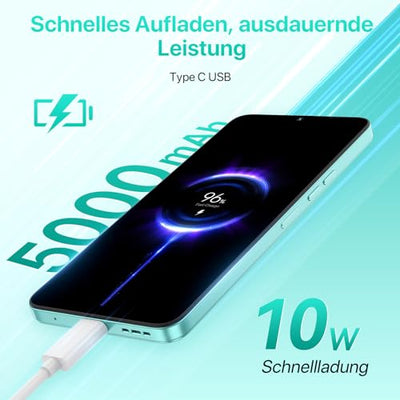 UMIDIGI A15C Smartphone Ohne Vertrag 2023, 4G Handy Ohne Vertrag, Octa-Core 16GB(8GB+8GB)+128GB/1TB, 48MP+8MP, 6,7" HD+Display, 5000mAh, Dual SIM Android 13 Simlockfreie Handys, NFC/Face ID/OTG/GPS