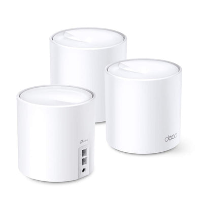 TP-Link Deco X20 Mesh WLAN Set (3 Pack), Wi-Fi 6 AX1800 Dual Band Router & Repeater, 2x Gigabit Ports für jede Einheit, empfohlen für Häuser mit 4-6 Schlafzimmern, Umfassender Jugendschutz, WPA3