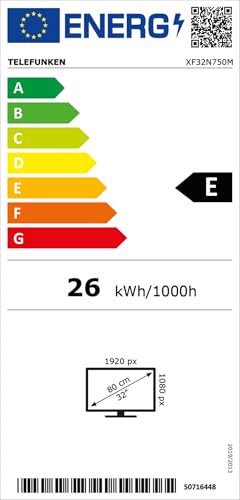 Telefunken XF32N750M Fernseher 32 Zoll Full HD LED TV mit 80 cm Bildschirmdiagonale und integriertem Triple-Tuner, schwarz