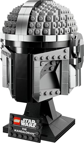 LEGO Star Wars Mandalorianer Helm Modell, Sammlerstück Zimmer-Deko und ein tolles Geschenk für Erwachsene, Bausatz, Männer, Frauen, Mama, Papa, Sammler-Geschenkidee 75328