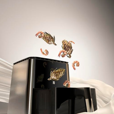 WMF Multi Taste Heißluftfritteuse, Airfryer, 1550 W, 4,6l für 2-4 Personen, gesundes Frittieren, Dörren, Grillen, Heissluftfriteuse mit 8 Programmen, 4,6 LIter Air Fryer, schwarz