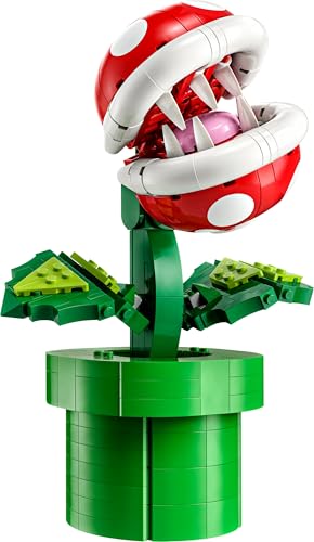 Lego 71426 Super Mario Piranha-Pflanze Set, bewegliche Figur mit Pfeife und 2 Münzelementen, Modellbausatz für Erwachsene zum Bauen, Schlafzimmer-Deko, Geschenk für Männer, Frauen und Jugendliche