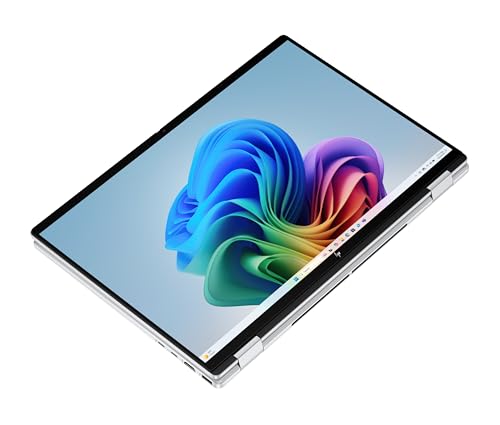 HP OmniBook X Flip 2in1 Next Gen AI Laptop | Intel Ultra 5-226V (8C) | dedizierte NPU für KI | 40 NPU Tops | Copilot+ PC | 16" WUXGA 1920x1200 Touchscreen | 16GB | 512GB SSD | Win11 | QWERTZ | Silber