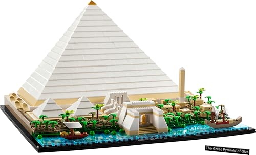 LEGO 21058 Architecture Cheops-Pyramide Bausatz zum Basteln als kreatives Hobby, Geschenkidee für Erwachsene, Männer, Frauen, Mutter, Vater, kreative Aktivität, Sammlung berühmter Sehenswürdigkeiten