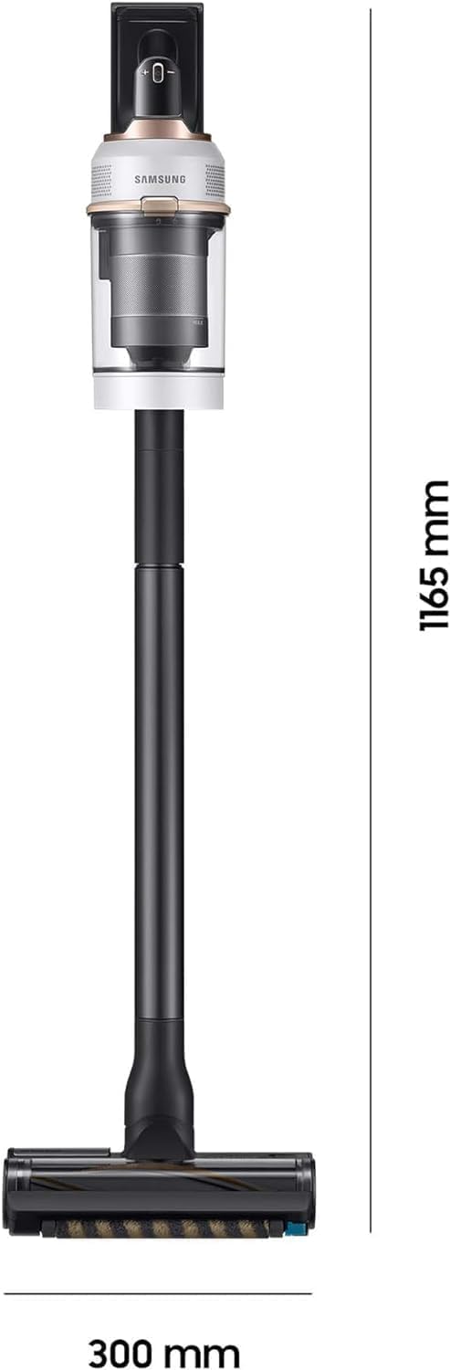 Samsung Bespoke Jet Plus CompleteClean Akku-Staubsauger, Teleskopierbar, All-in-one Clean Station, Inkl. Ersatz-Akku und Zubehör, Misty White, VS20B95C43W/WD, 210 W