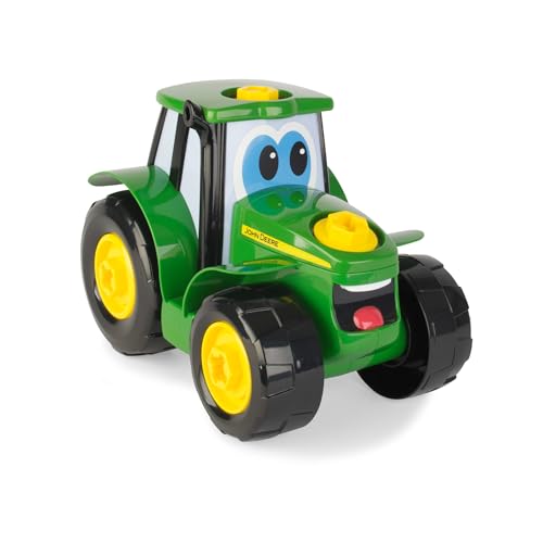 John Deere 46655 Bau-Ihr-Ihnen-Johnny-Traktor, Kinder Traktor zum Selbstbauen, Hochwertiger für Kinder ab 18 Monaten, Spielen und Sammeln, Spielzeugtraktor, ab 18 Monaten, Grüne