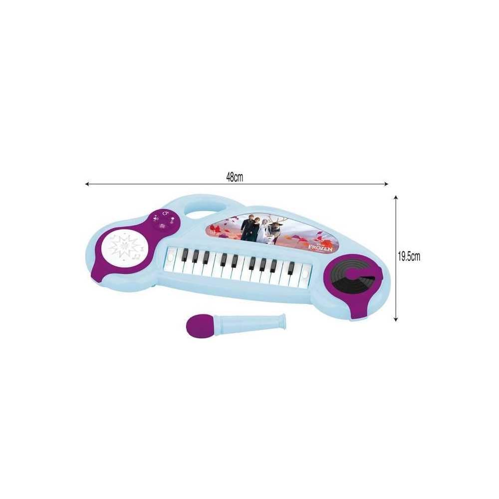 Lexibook, Die Eiskönigin, Elektronisches Klavier für Kinder mit Lichteffekten, Mikrofon, Schlagzeug, integriertem Lautsprecher, Demo-Titel, DJ-Player, lila/blau, K704FZ