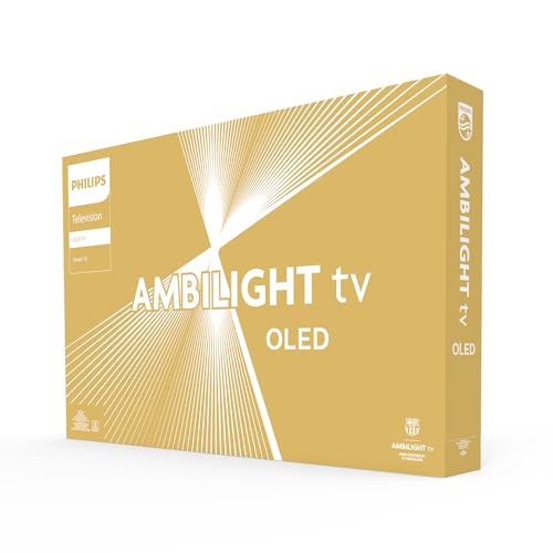 Philips Ambilight 55OLED759 4K OLED Smart TV - 55-Zoll Display mit P5 AI Perfect Picture Ultra HD, Titan OS, Dolby Vision und Dolby Atmos, Funktioniert mit Alexa und Google Sprachassistent