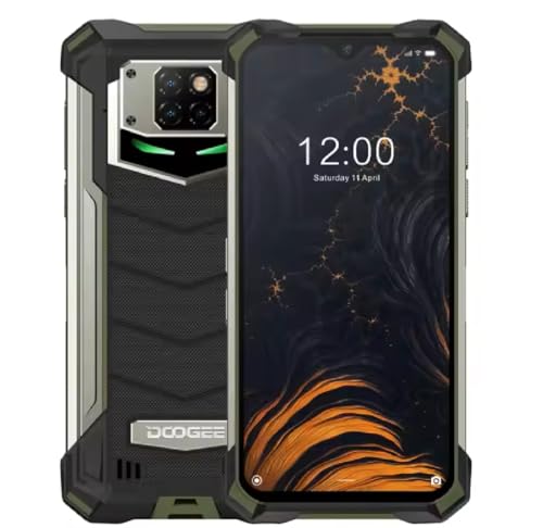 DOOGEE S8P 10000mAh Akku Outdoor Smartphone Ohne Vertrag, Octa-Core 6GB+128GB Android 10, 21MP Quad-Kamera, 6,3-Zoll-FHD + Corning Gorilla-Glas, Drahtlose Rückladung, IP68 Robustes Handy GRÜN