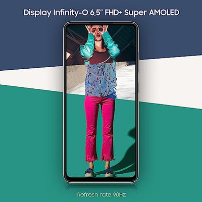 Samsung Galaxy A52 Smartphone, 6,5-Zoll-FHD+ Infinity-O-Display, 6 GB RAM und 128 GB erweiterbarer interner Speicher, 4.500-mAh-Akku und ultraschnelles Aufladen schwarz