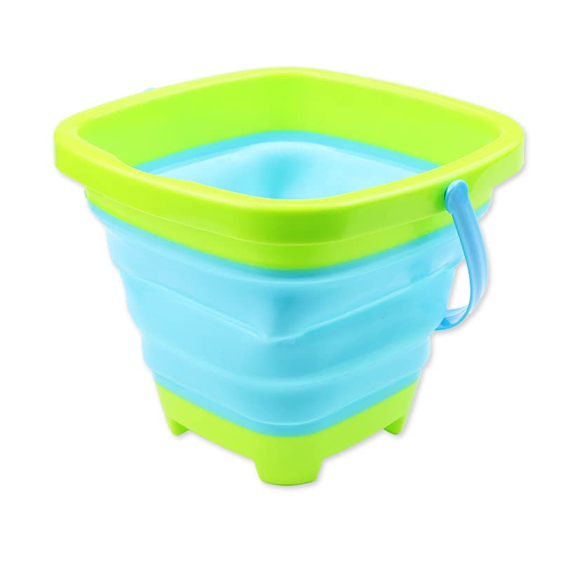 TLHWIN 3 STÜCKE Faltbarer Eimer Teleskopeimer Eimer Sandeimer Silikon Faltbarer Eimer, für Kinder Strand Spielen Campingausrüstung Wasser Fisch Waschen Garten Sommer Schwimmen Spielzeug Zuhause (B)