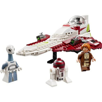 LEGO Star Wars Obi-Wan Kenobis Jedi Starfighter, Spielzeug zum Bauen mit Taun We, Droidenfigur und Lichtschwert, Angriff der Klonkrieger Set 75333