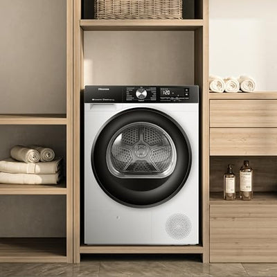 Hisense DH3S802BW3, 8KG, Kondensation mit Wärmepumpe, 16 Programme, ConnectLife, TwinAir, Weiß, Energieeffizienzklasse C