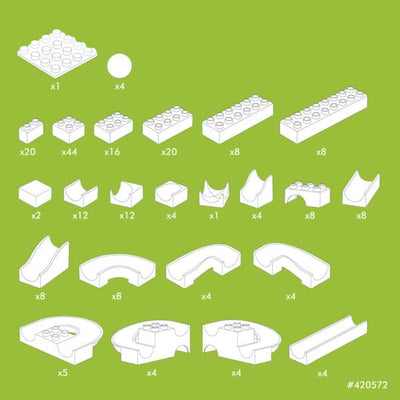 Hubelino 420572 Baukasten Maxi (213-teilig) Kugelbahn, kompatibel