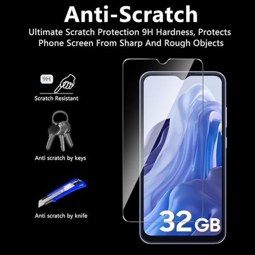 HuiYouMY Handyhülle Kompatibel mit Blackview Wave 6C/Blackview Oscal Flat 1C Hülle + 2 Stück Gehärtetes Glas Schutzfolie, Weich Transparent Schutzhülle, Starker Schutz Silikon Case TPU Cover - WM49