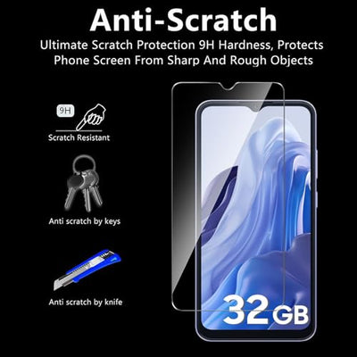 HuiYouMY Handyhülle Kompatibel mit Blackview Wave 6C/Blackview Oscal Flat 1C Hülle + 2 Stück Gehärtetes Glas Schutzfolie, Weich Transparent Schutzhülle, Starker Schutz Silikon Case TPU Cover - WM49