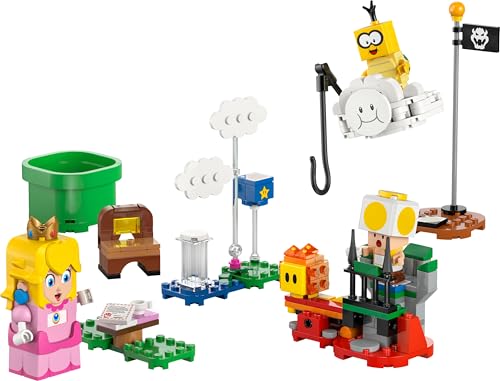 LEGO Super Mario Abenteuer mit der interaktiven Peach, Spielset für Kinder mit gelbem Toad, Nintendo Geschenk für Jungen, Mädchen und alle Gamer ab 6 Jahren 71441