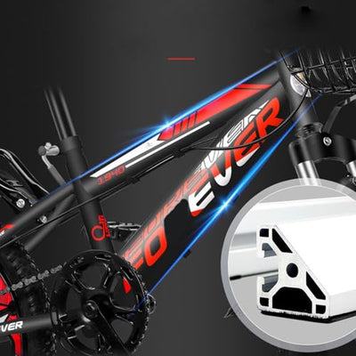 Mountainbike 22 Zoll 6 Gang Doppelscheibenbremsen Stoßdämpfung Fahrrad Herren und Damen Outdoor-Sport Offroad A,22 inches