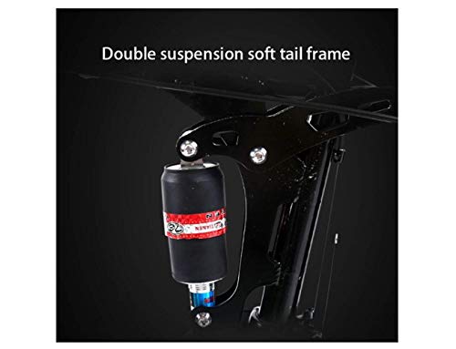 Wmmner Mountainbike, 21 Gänge, Unisex, Doppelfederung, Karbonstahl, 61 cm (24 Zoll), 66 cm (26 Zoll), Integralrad, Weiß, 27 Geschwindigkeit