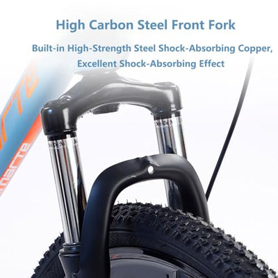 Wmmner Mountainbike, 26-Zoll-Räder, 24-Gang-Mountainbike, mit Scheibenbremsen, Vollfederung für Männer und Frauen ab 16 Jahren, 000180