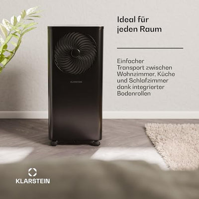 Klarstein Mobile Klimaanlage mit Abluftschlauch, 7000 BTU - praktischer Luftentfeuchter, Ventilator & Kühler in einem, inklusive Kit - ideal für Räume bis 25 qm