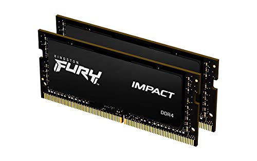 Kingston FURY Impact KF432S20IBK2/64 GB Laptop-Speicherset, 32 GB (2 x 32 GB), 3200 MHz DDR4 CL20, Schwarz