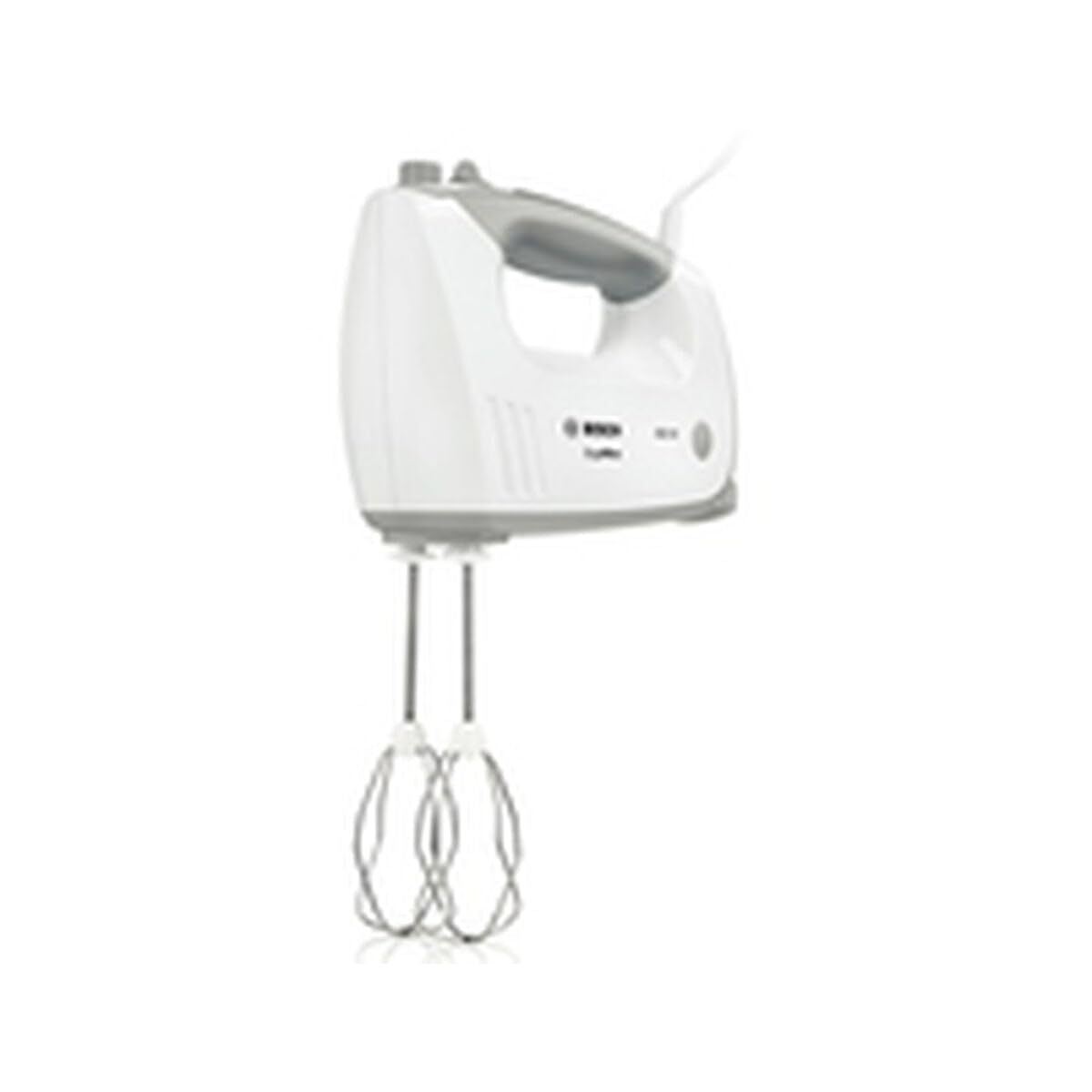 Bosch Hausgeräte ErgoMixx MFQ36400, 2 Rührbesen, 2 Edelstahl-Knethaken, spülmaschinengeeignet, 5 Stufen plus Turbostufe, 450 W, weiß