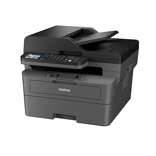 Brother MFC-L2827DW 4-in-1-Multifunktions-Laserdrucker, 32 ppm, Duplexdruck, 2-zeiliges LC-Display, Fast Ethernet, WLAN mit 5 GHz und USB 2.0