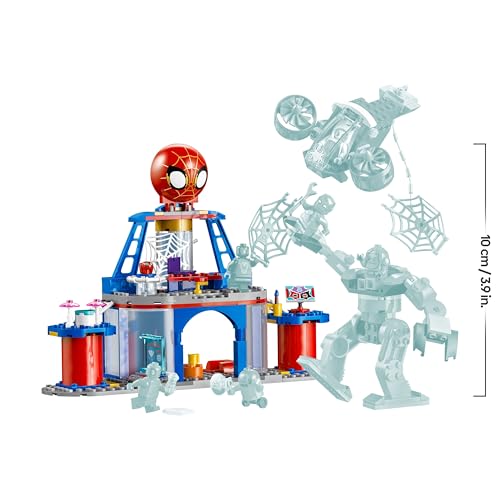 LEGO Marvel Das Hauptquartier von Spideys Team, Spider-Man-Spielzeug mit Fahrzeug und Mech, Geschenk für Jungs und Mädchen ab 4 Jahren, die Fans der TV-Serie Spidey und Seine Super-Freunde sind 10794