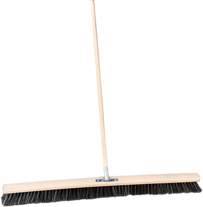 laguz Straßenbesen 100cm breit Besen Saalbesen Kehrbesen mit Buchestiel 150cm