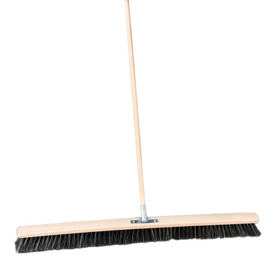 laguz Straßenbesen 100cm breit Besen Saalbesen Kehrbesen mit Buchestiel 150cm