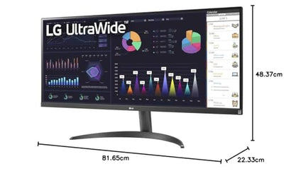LG Electronics 34WQ500-B UltraWide™ Full HD 34" (87cm), 2560 x 1080, 21:9, AMD FreeSync™, HDR10- and VESA DisplayHDR™ 400, IPS with sRGB 99% (Typ.), Waves MaxxAudio®, 5ms GtG - Schwarz