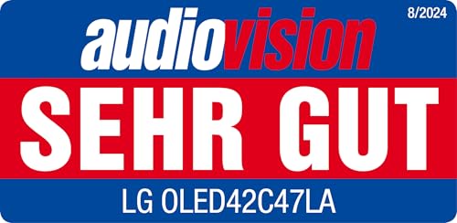 LG OLED42C47LA TV 42" (106 cm) OLED evo Fernseher (α9 Gen7 4K AI-Prozessor, webOS 24, Dolby Vision, bis zu 120Hz) [Modelljahr 2024]
