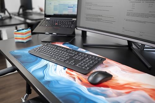 CHERRY DW 3000, Kabelloses Tastatur-Maus-Set, Pan-Nordisches Layout (QWERTY), 2,4 GHz Funk, Flaches Design, Geräuscharme Tasten, Symmetrische Maus, Schwarz