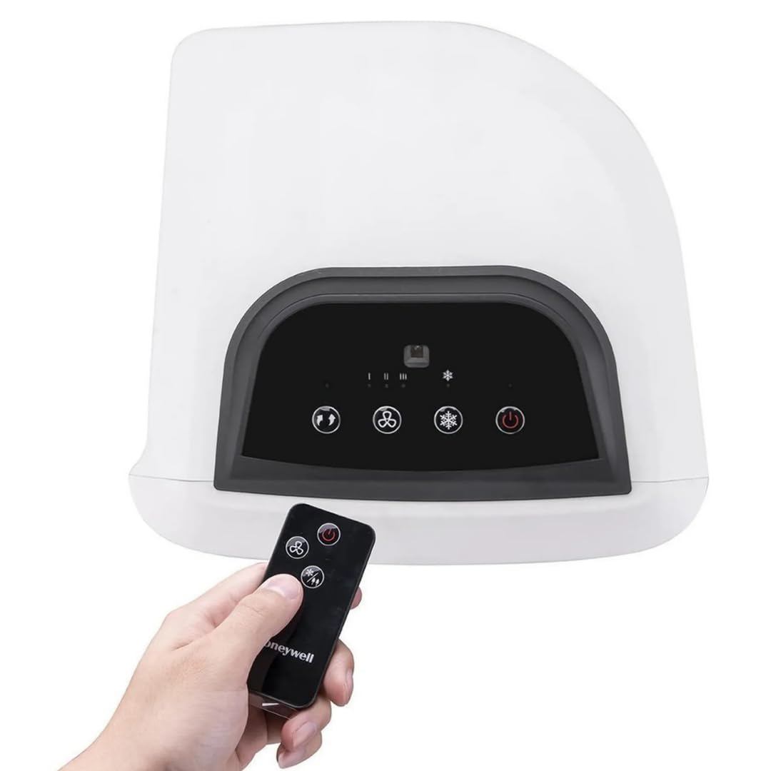 JUNG HONEY TC09F Mobile Klimaanlage ohne Abluftschlauch, Klimagerät 3-in-1 Luftkühler und Ionisator, Leiser Ventilator mit Wasserkühlung, Fernbedienung und 7 Stunden Timer, für alle Zimmer