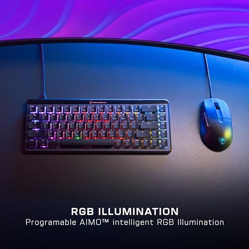 Turtle Beach Pure SEL – Ultraleichte, ergonomische RGB-Gaming-Maus, optischer 8K DPI-Sensor, mechanische Schalter, PTFE-Gleitelemente, RGB-Beleuchtung - Schwarz