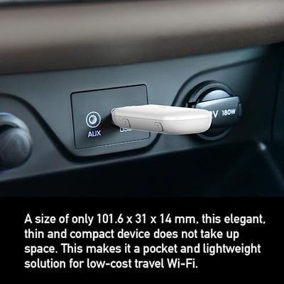 ZTE MF79U Wingle CAT4-4G entsperrtes WLAN-USB-Modem, kostengünstiges Reise-WLAN, 150 Mbit/s, Externe Antennenanschlüsse, Weiß