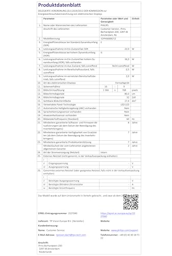 Philips 32PHS6000 HD LED Smart TV - 32 Zoll Display mit Pixel Plus, Titan OS Plattform Und Dolby Digital Sound - Funktioniert Mit Alexa Und Google Sprachassistent