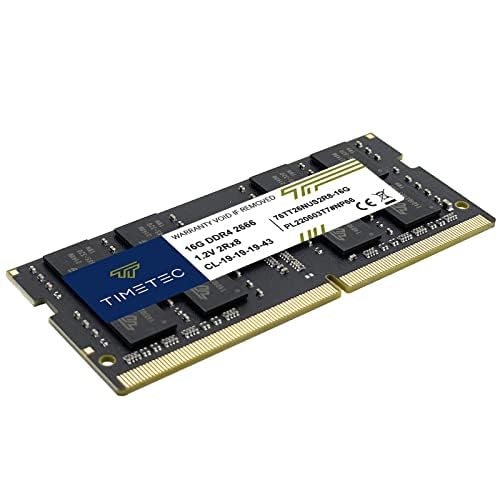 Timetec 16GB DDR4 2666MHz PC4-21300 Non-ECC Unbuffered 1.2V CL19 2Rx8 Dual Rank 260 Pin SODIMM Laptop Notebook PC Computer Speicher RAM Modul Upgrade (16GB)