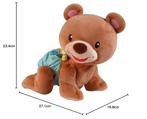 VTech Baby Krabbel-mit-mir-Bär – Interaktives Plüschtier, das alleine krabbelt, zählt, spricht und singt – Für Kinder von 9-36 Monaten