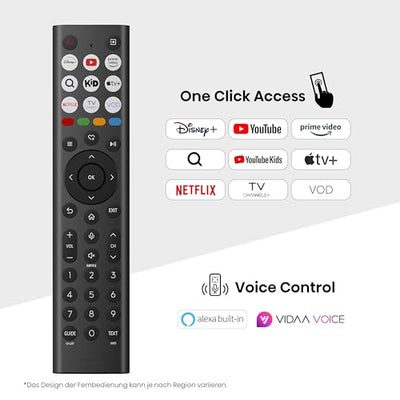 Hisense 55U7Q Fernseher 55 Zoll, 4K Mini LED ULED, Smart TV, Hi-View AI Engine, 144Hz Game Mode Pro, FreeSync Premium, Built in Subwoofer, Dolby Vision IQ Atmos, Airplay, Sprachsteuerung[2025]